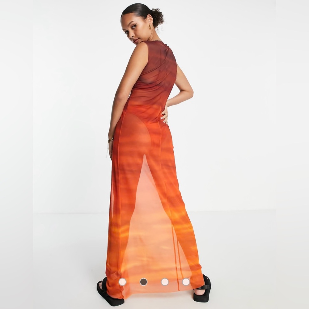 Na-Kd x Elin Warnqvist sunset mesh dress, medium, NWT - Picture 4 of 12